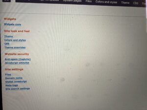 Wild Apricot admin settings screen