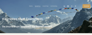 Speaker and leadership coach website